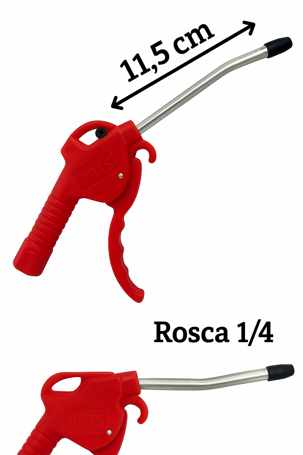 Pistola de ar c/ gatilho bico curto