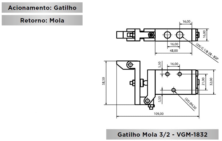 Gatilho Mola 1/8X3/2